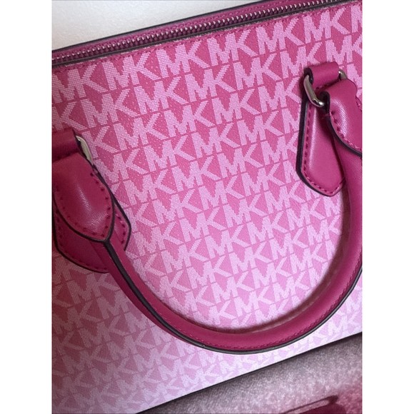 Michael Kors MK Sheila Medium Bag Purse Handbag Center Zip Satchel (Dragonfruit) - Picture 10 of 11